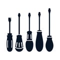 Screwdriver icon set vector illustration Royalty Free Stock Photo