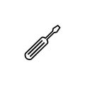 Screwdriver Line Icon In Flat Style For App, UI, Websites. Black Icon Vector Illustration Royalty Free Stock Photo