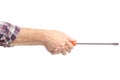 Screwdriver in male hands Royalty Free Stock Photo