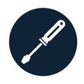 Screwdriver mechanic tool flat icon