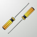 Screwdriver. Realistic illustration