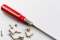 Screwdriver screws Royalty Free Stock Photo