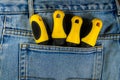 Screwdrivers in a pocket of blue jeans Royalty Free Stock Photo