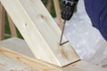 Screwing of wooden beams