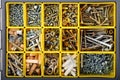 Screws, bolts, wall plugs and nuts Royalty Free Stock Photo