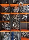 Screws and Nails in Tool Bag Royalty Free Stock Photo