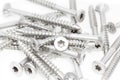 Screws on white background Royalty Free Stock Photo
