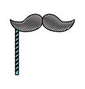 Scribble booth prop moustache cartoon