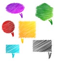 Scribble Chat bubbles Royalty Free Stock Photo