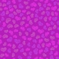 Scribble hearts on violet background