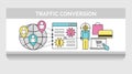 Scribble illustration for web traffic conversion