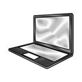 Scribble laptop cartoon Royalty Free Stock Photo