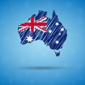 Scribble map of Australia. Sketch Country map for infographic, brochures and presentations, Stylized sketch map of Royalty Free Stock Photo