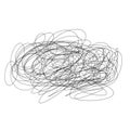 Scribble round black stroke cloud simple sketch