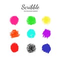 Scribble smears set 1 Royalty Free Stock Photo