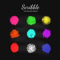 Scribble smears set Royalty Free Stock Photo