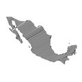 Scribble style Mexico map design