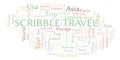 Scribble Travel word cloud.