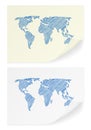 Scribble world map