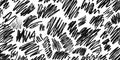 Scribbled Abstract Pattern Black and White Hand Drawn Lines Rough Texture Chaotic Background Graphic Design Element Artistic Royalty Free Stock Photo
