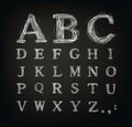 Scribbled alphabet