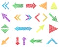 Scribbled Arrows Royalty Free Stock Photo