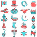 Scribbled Holiday icon set