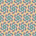 Vector scribbles colored pencils hand drawn doodle seamless pattern Royalty Free Stock Photo