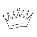 Simple graffiti sketch queen or king crown