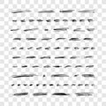 Set of doodle style various wavy lines and strokes