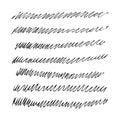 Set of doodle style various wavy lines and strokes