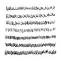 Set of doodle style various wavy lines and strokes