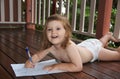 Scribbling Toddler Royalty Free Stock Photo