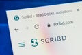 Scribd.com Web Site. Selective focus. Royalty Free Stock Photo