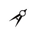 scribed compasses icon. Element of education icon for mobile concept and web apps. Detailed scribed compasses icon can be used for