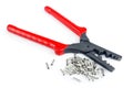 Scrimping pliers Royalty Free Stock Photo