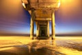 Scripps Pier below UCSD in San Diego after Sunset