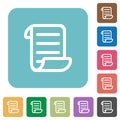 Script code rounded square flat icons Royalty Free Stock Photo
