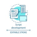 Script development concept icon