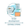 Script development concept icon