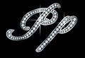 Script Diamond Bling Pp Letters