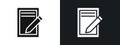 Script icon linear graphics set vector in black Royalty Free Stock Photo