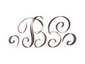 Script letter B with flourishes.