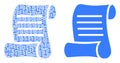 Script Roll Composition of Binary Digits