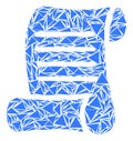 Script Roll Mosaic of Triangles