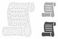 Script Roll Vector Mesh 2D Model and Triangle Mosaic Icon Royalty Free Stock Photo