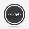 Script sign icon. script code symbol.