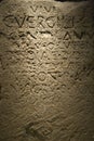 Script in stone in, Rome, Italy. Royalty Free Stock Photo