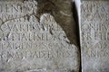 Script in stone, Rome, Italy. Royalty Free Stock Photo