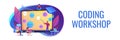 Coding workshop concept banner header Royalty Free Stock Photo